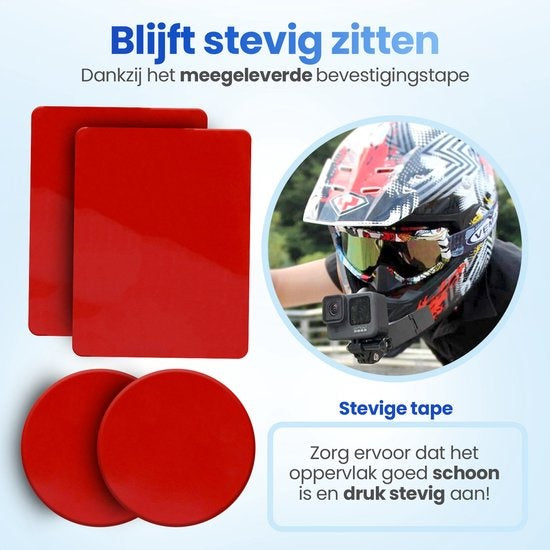 Garpex® Universele Helmet Mount - Helmhouder geschikt voor diverse Action Camera - Motorrijden - Universeel - Motorhelm