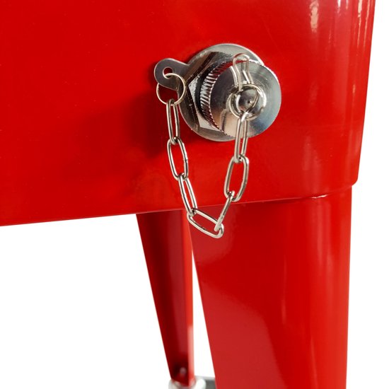 AXI Retro Cooler Rood - Koeler met wielen - 76L inhoud - Koelbox met aftapkraan