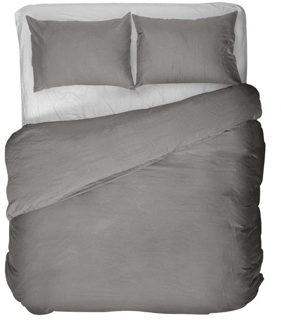 Kayori Kayori Puro Dekbedovertrek Perkal - 240x200-220 +2 slopen - Lits-jumeaux - Hotelkwaliteit - Warmgrijs
