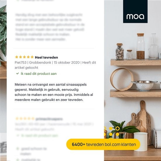 MOA Citruspers - Citrusjuicer - Elektrische Sinaasappelpers - Citroenpers - 2 Perskegels - CJ408