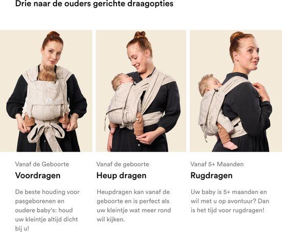 Stokke Limas Draagzak, Leopard Lilac - Versie 2023 (OCS) - Draagzak voor pasgeborenen met halve gesp - Drie draagopties - Veilig vanaf de geboorte, tot 15 kg
