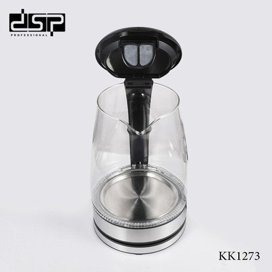 DSP KK1273 Waterkoker 2,0L 2200W | Snelkoker met Blauwe LED-verlichting, Kalkfilter & Automatische Uitschakeling