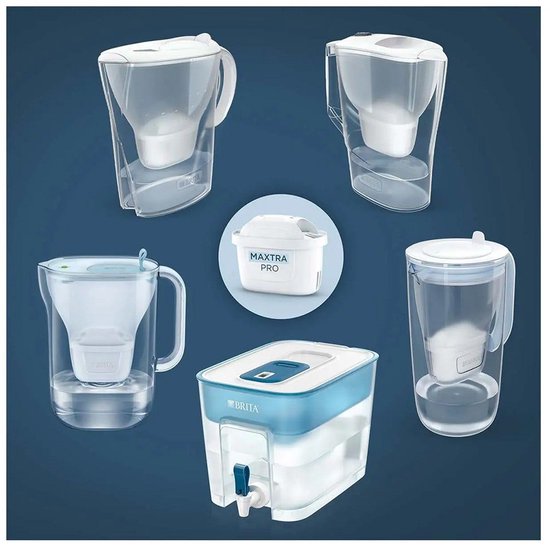 BRITA waterfilterpatroon MAXTRA PRO Pure Performance - 6 stuks - Originele waterfilter voor BRITA waterfilterkannen - filtert onzuiverheden zoals Herbiciden, PFAS, chloor, kalk en metalen