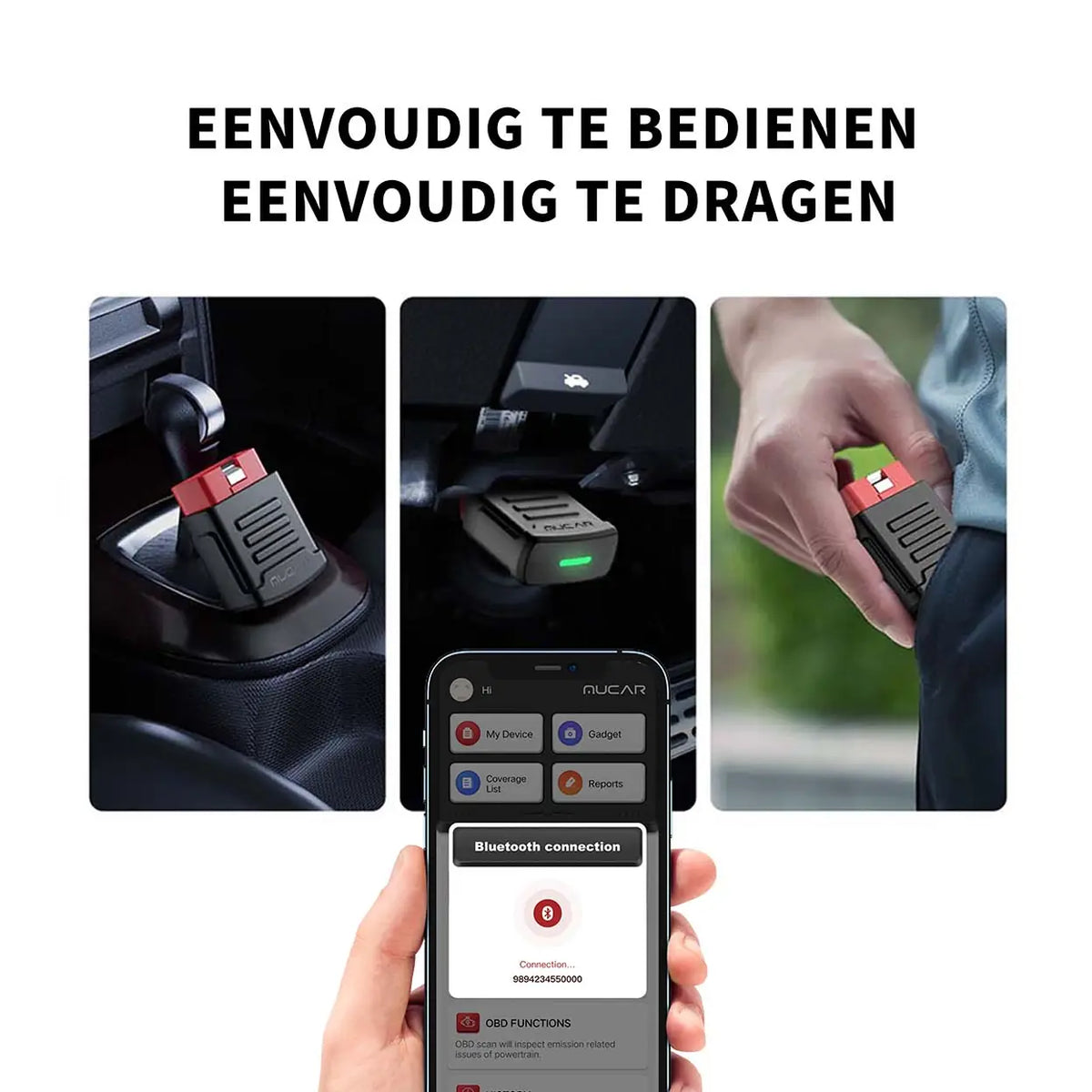 MUCAR BT200 Pro OBD2 Scanner with Bluetooth, Full-System Diagnostics Lifetime Free, 15 Reset Services (1-Year Free), Full OBD2 Functions, Compatible with 128+ Car Brands, for iOS & Android