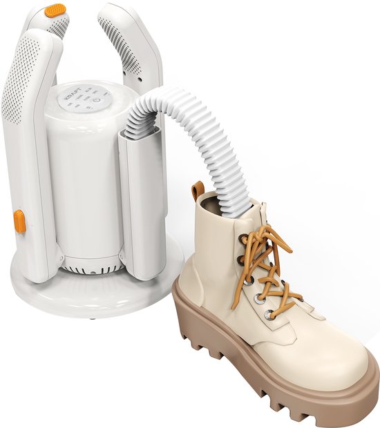 KRAFT Schoenendroger Pro XL - 2 Paar Schoenen Drogen - UV Sterilisatie - Rozenzout Geurverwijderaar - Schoenverfrisser - 2 Slangen voor Lange Schoenen - Schoendroger Laarzen
