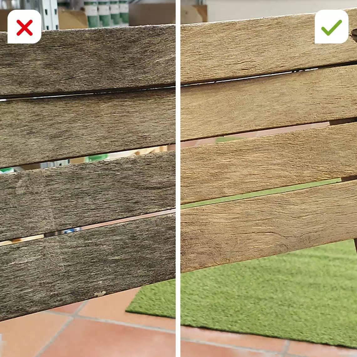 Freshmo Opfrisser 750 ml - Inclusief Borstel - Voor Hout, Steen en Kunststof - Verwijdert Grauwe Waas