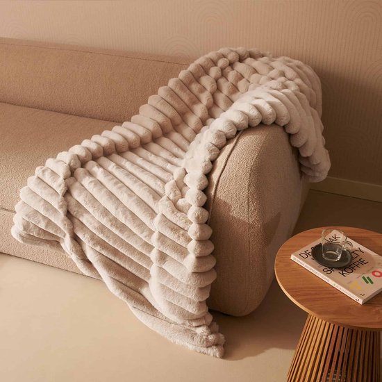 Duux Yentl Gestreepte Elektrische Warmtedeken 200x200 cm – 9 standen – Grijs