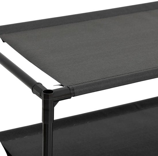 5Five Schoenenrek Intissa - 3-laags - metaal/kunststof - 57 x 25 x 39 cm - voor 9 paar schoenen - zwart