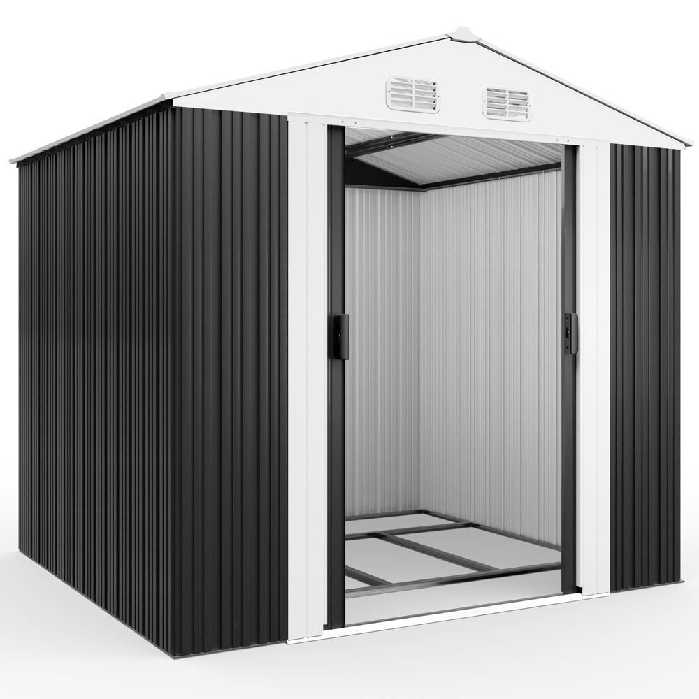 Gardebruk - Tuinhuis Metaal - 5m² met Fundering & Deuren \ \u2013 Antraciet