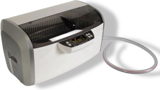 Perel Ultrasone Reiniger 6 L - Ontgasfunctie - Afvoerventiel - Instelbare timer en temperatuur - Uitneembare mand en horlogehouder - Professioneel gebruik - 310 W, 35 kHz - Wit