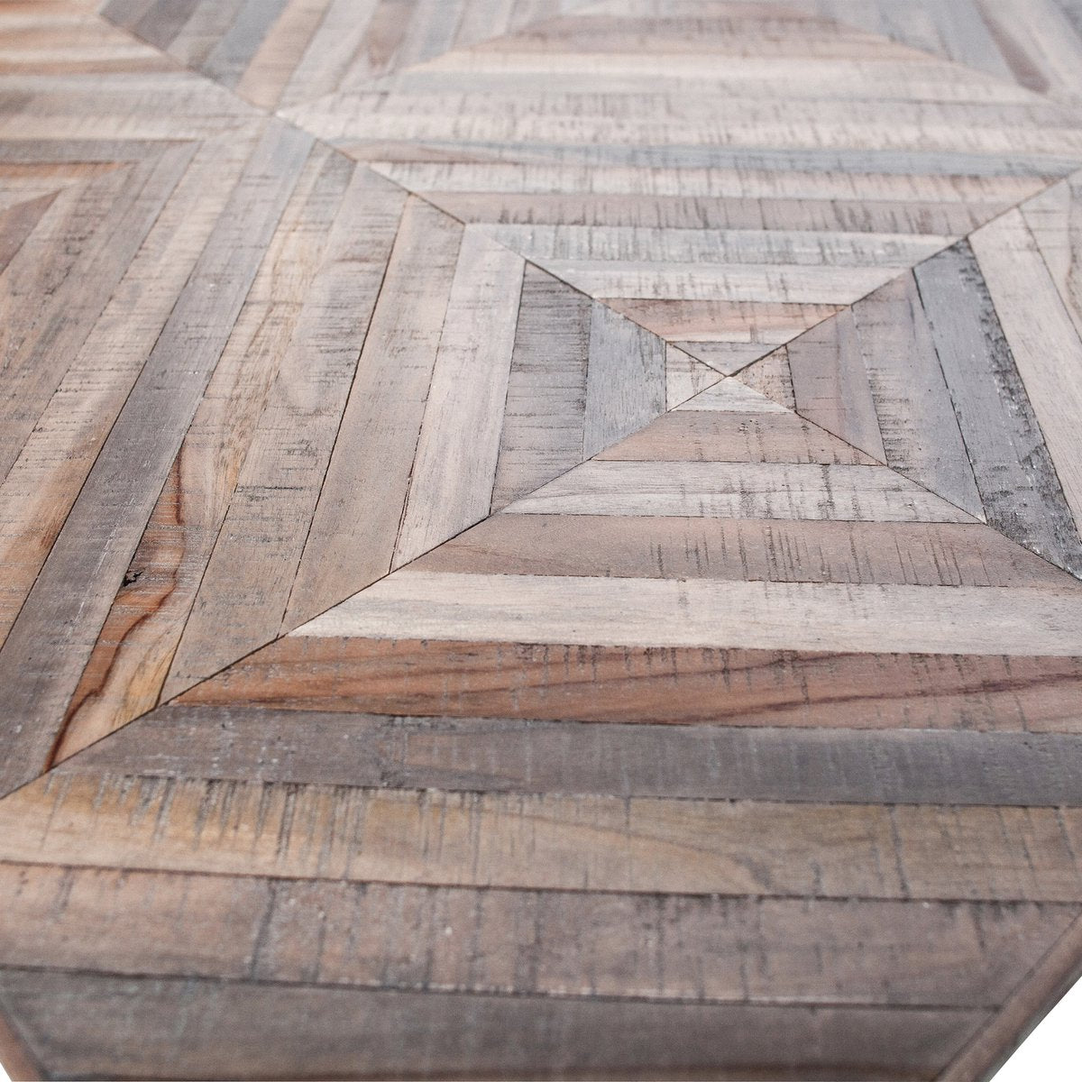 WOOOD Rhombic Eettafel - Hout/Metaal - Naturel - 76x180x90 cm