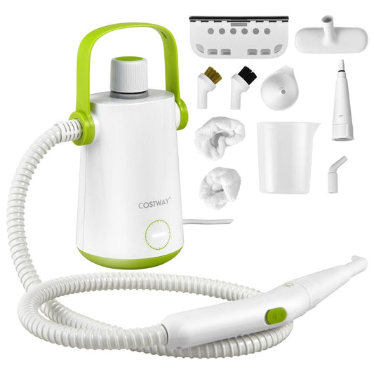 Coast Handstoomreiniger 1000W - 300ml Watercapaciteit en 10 Accessoires - Groen/Wit