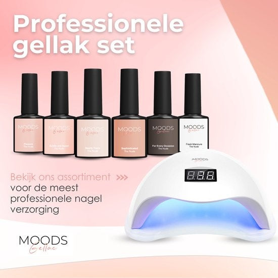 Moods Gellac 6-delige Set - Gellak - 8ML - Gel Nagellak - The Nude Edition - Gellac - Nagels - Gellak Starterspakket - Nude Kleuren