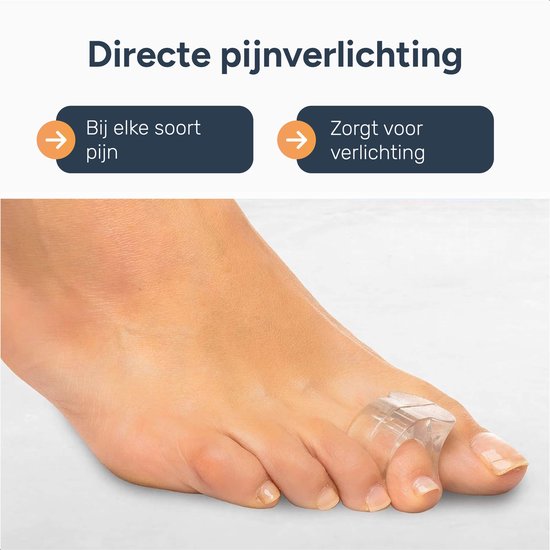 Alyze Teenspreider Siliconen - 2 Stuks - Hallux Valgus Corrector - Teenbeschermer - Tenenspreiders - Teencorrector - Hamerteen Brace - Persoonlijke Verzorging