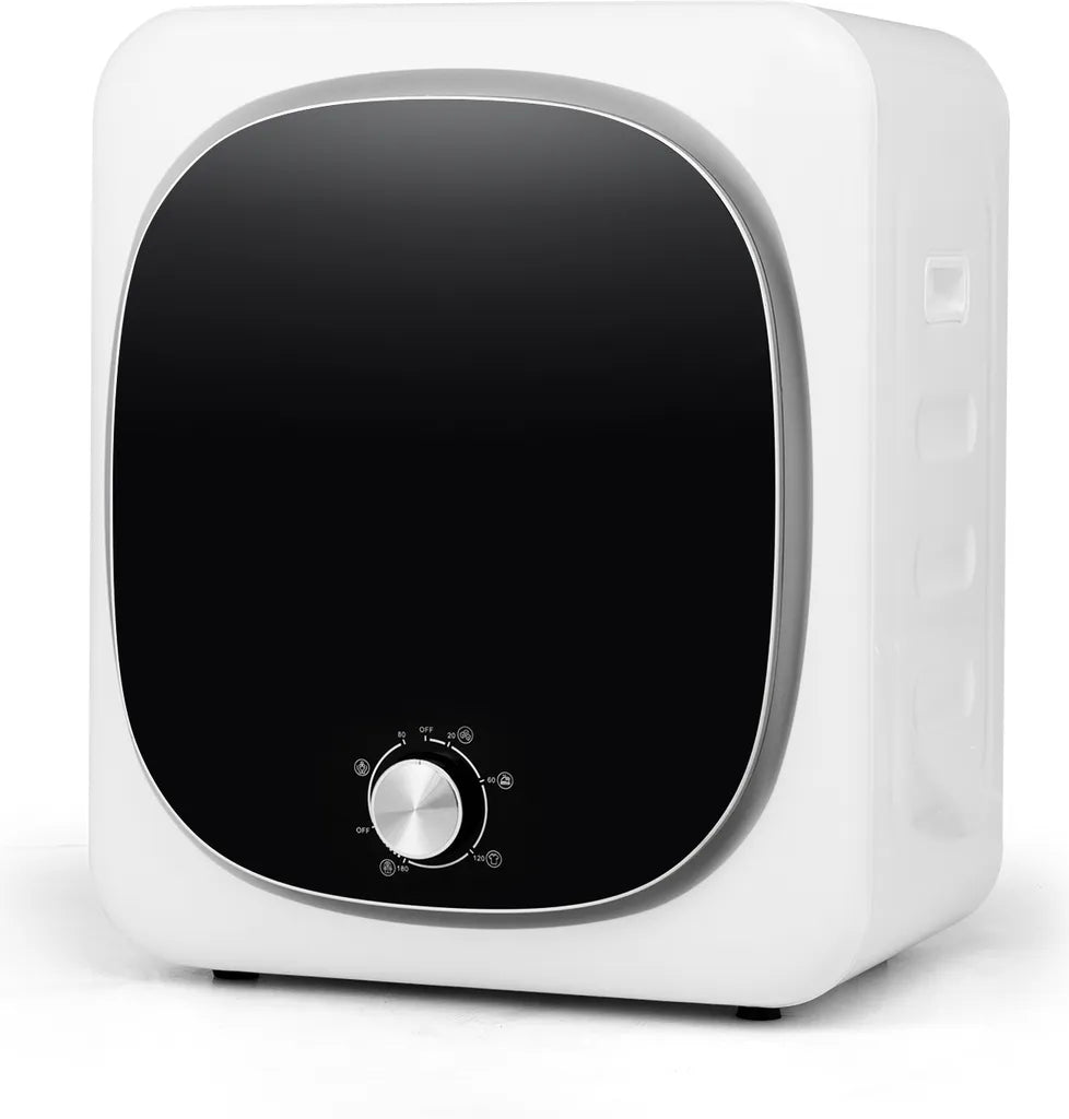 Mini Wasdroger 800W, 5KG, 5 programma's, droger tot 69°C, luchtafvoerdroger met oververhittingsbeveiliging
