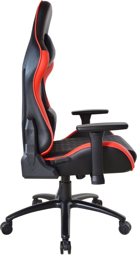 VDD Gaming - Gamestoel - Game Stoel - Gamestoelen - Gamestoel met brede zit - Gamestoel voor grote mensen - rood - zwart - 150kg limiet