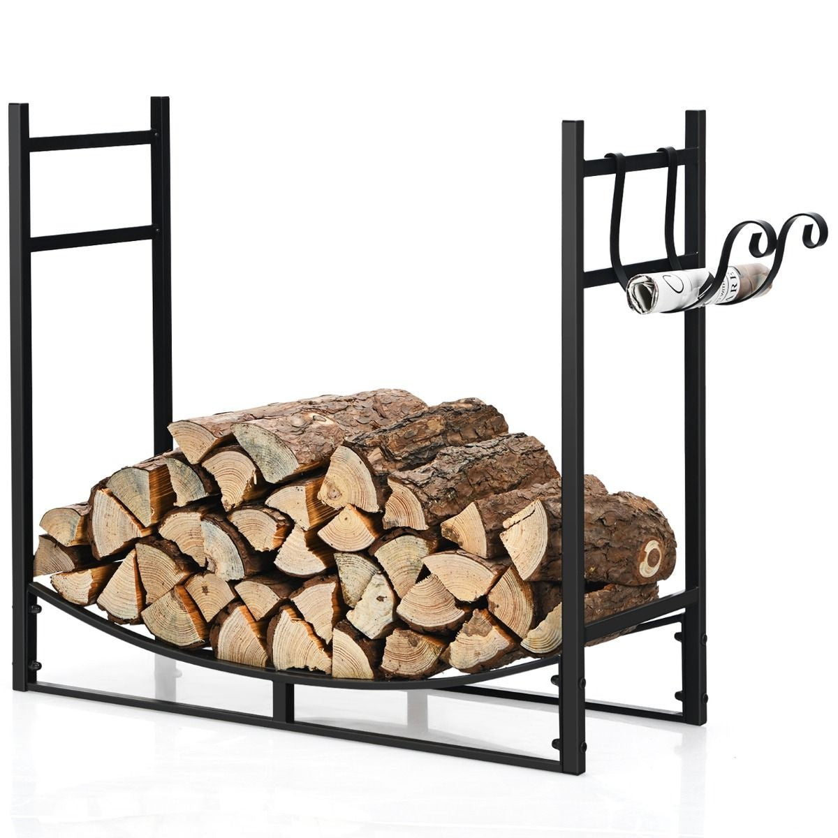Coast Brandhoutrek - Metaal - Zwart - 84 x 33 x 76 cm