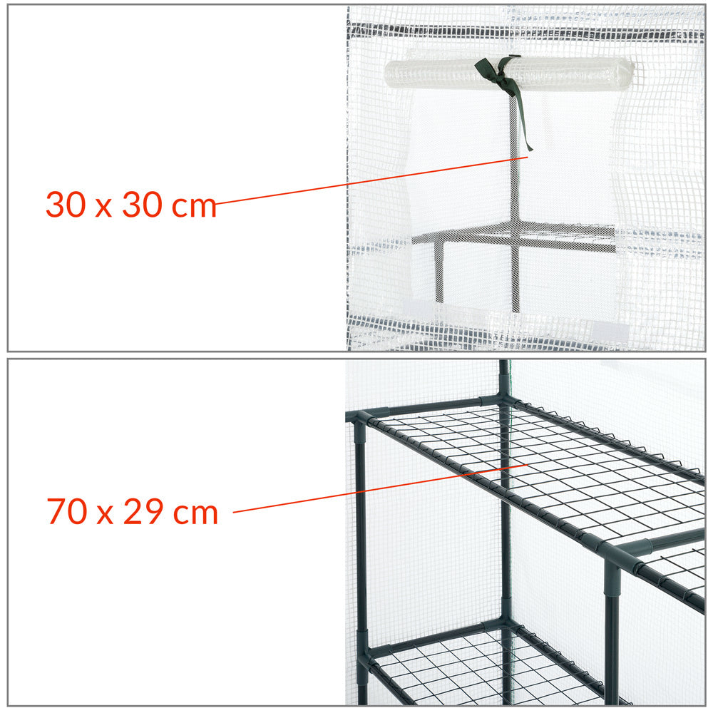 Gardebruk Kweekkas 2m² - 8 Legplanken & 4 Ramen - 195x143x143 cm