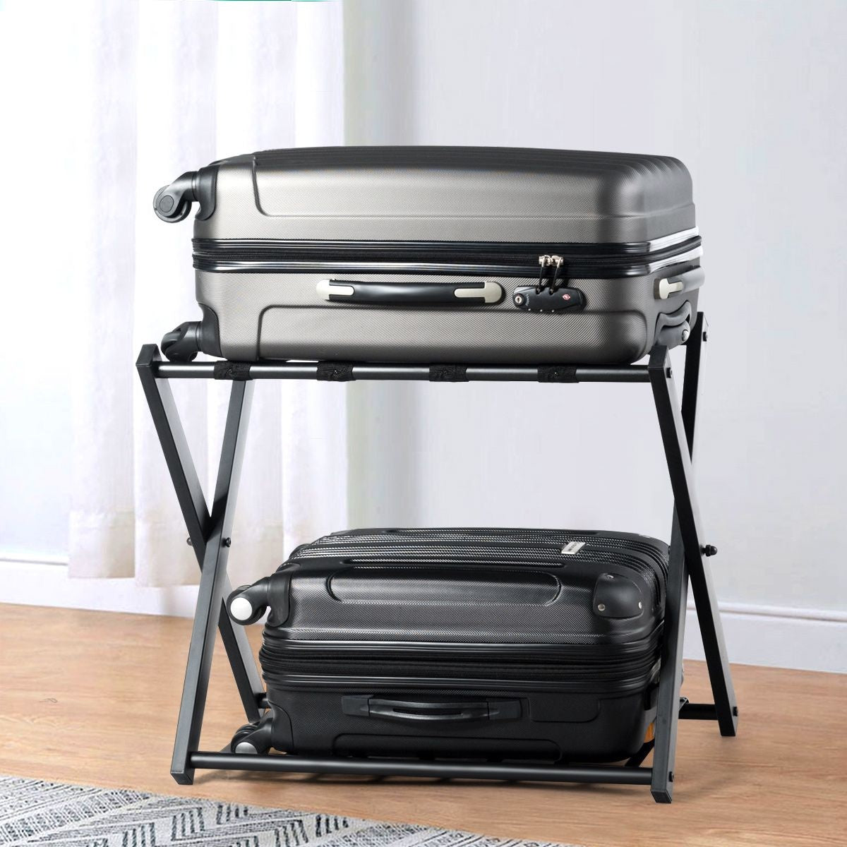 Coast Bagagerek Opvouwbaar Kofferstandaard - Zwart - 68 x 43 x 58 cm