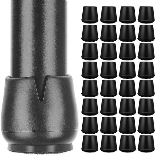 Stoelpoot beschermers - Sokken - Doppen - 32 stuks - 12-16mm - Met anti-kras vilt - Zwart - Luft