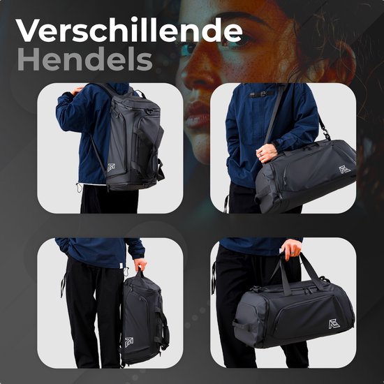 Sporttas - Sporttas Heren - Weekendtas Heren - Sport Tas Met Schoenenvak - Duffel Bag - Fitness Tas