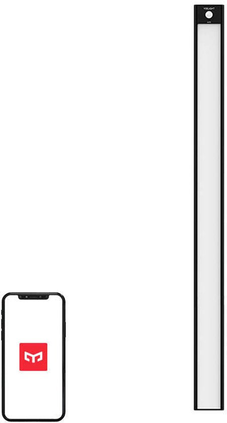 Yeelight kastverlichting met motionsensor - 135 lumen- Zwart - 60cm - oplaadbaar
