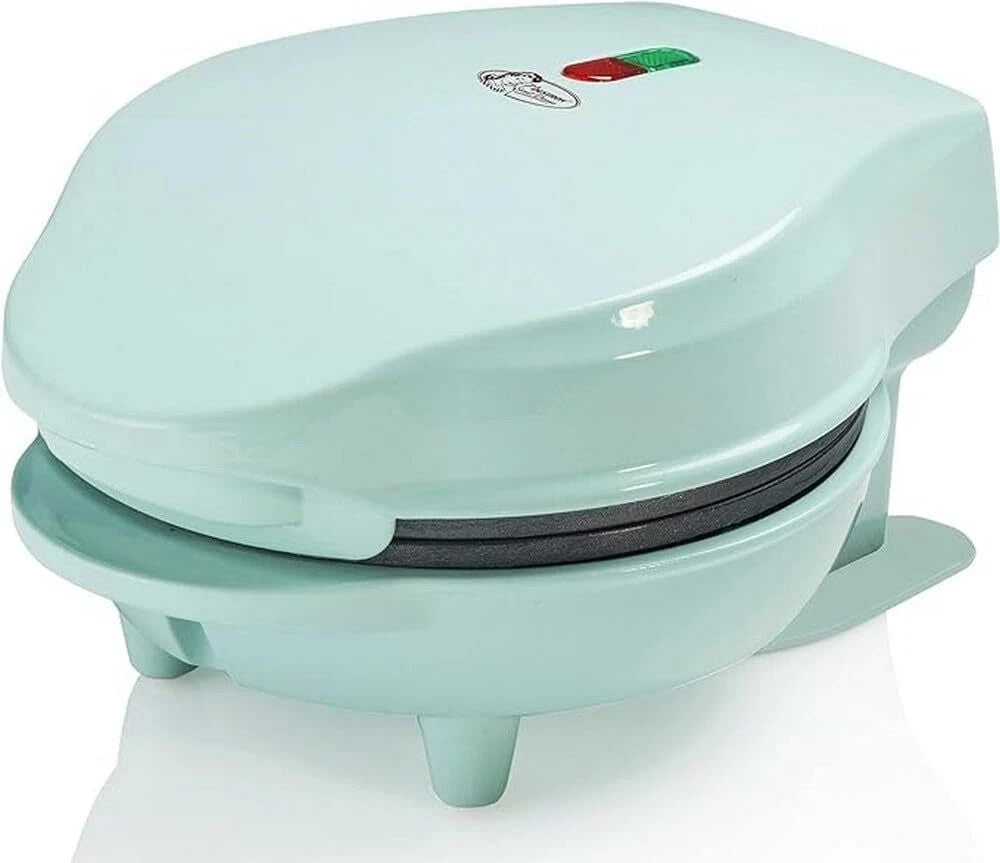Bestron Sweet Dreams AMWE600G Mini Waffelijzer 550W - Temperatuurregeling - Ø10 cm Wafels - Mint
