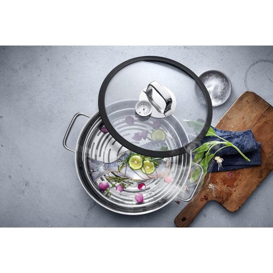 WMF Vitalis - Stoom- en Braadpan - Ø 28 cm - RVS - Met Deksel - Geschikt voor Inductie