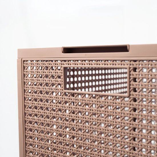 Curver Kaya Wasmand met deksel - 60L - 38x29x58,5 cm - Warm Taupe