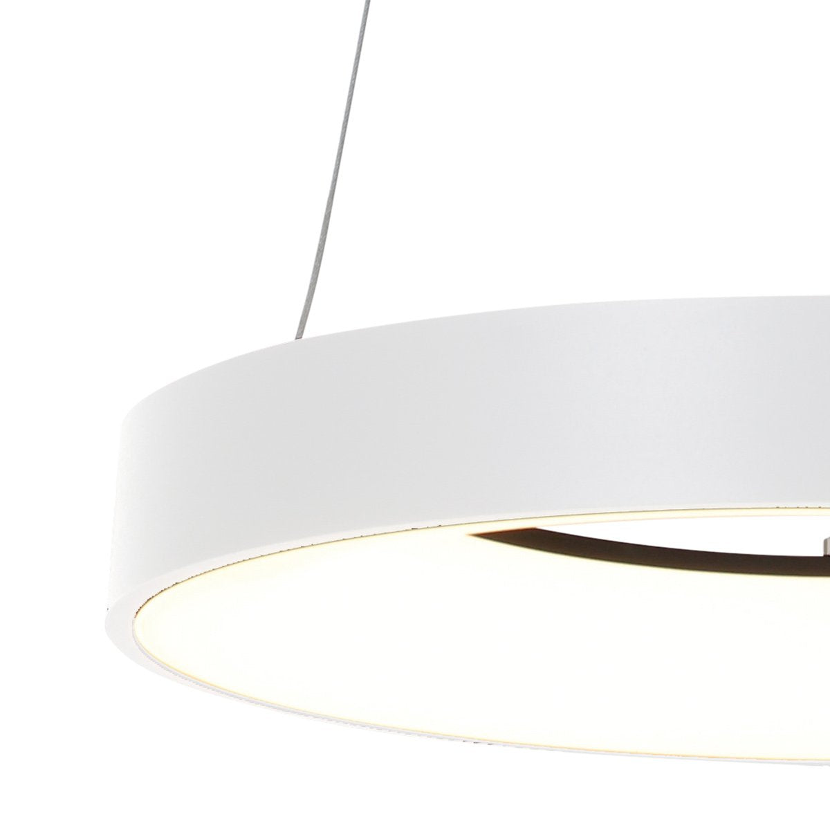 Hanglamp Ringlede 2695W Wit rond 48cm elektrisch verstelbaar hoogte met kunststof en metaal Steinhauer Modern