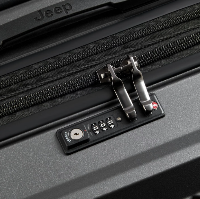 Jeep Handbagagekoffer Uitbreidbaar 37L JH001A – Antraciet – Polycarbonaat - 55 x 40 x 21/24 cm