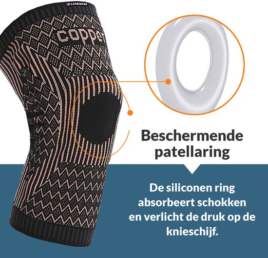 Caresense Kniebrace - Patellabrace - Voor Artritis - Verlichting van Gewrichtspijn - Kniebrace voor Volwassenen - Maat L