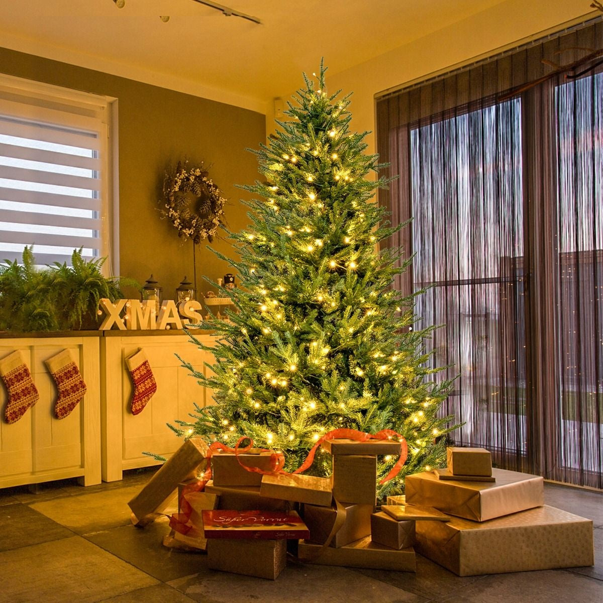 Coast Kunstkerstboom met 8 Lichtmodi en 280 Warmwitte LED-lampjes - 180cm