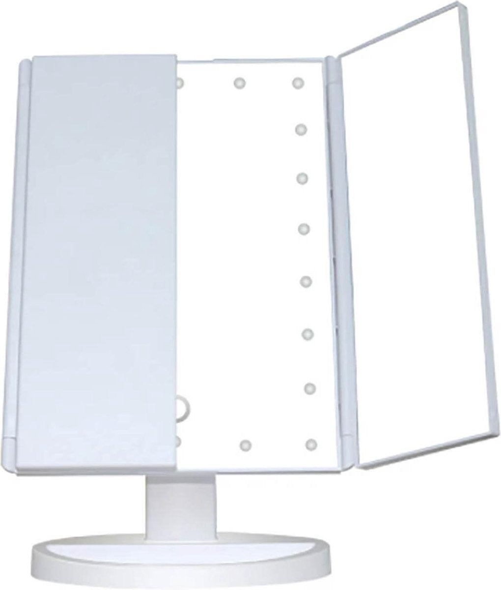 Fuegobird Make Up Spiegel met Verlichting - Dimbaar - Vanity - Voor Make-up - Incl. 10x Vergroting - met Organizer - LED