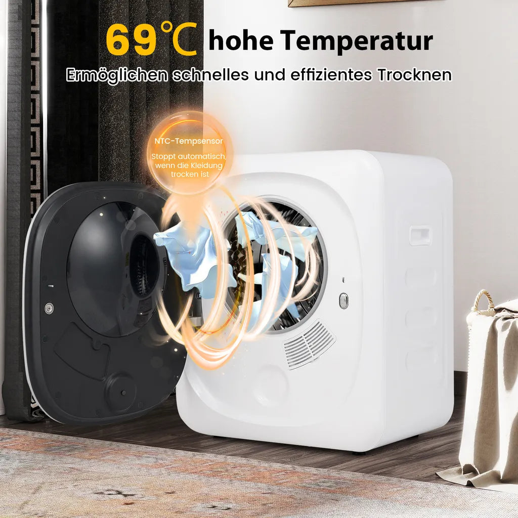COSTWAY Mini-kledingdroger 800 W, 5 kg Wit