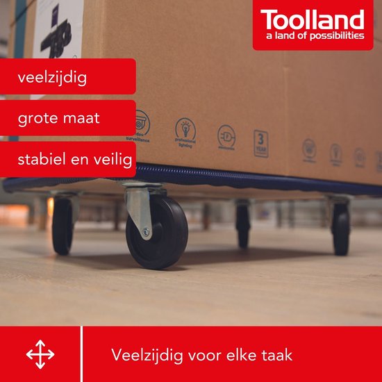 Toolland Meubelroller, met 4 zwenkwielen, draagkracht tot 400 kg, blauw