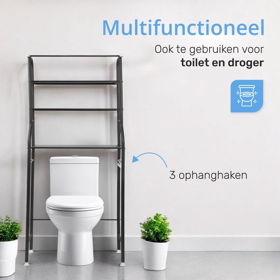Luft Wasmachine ombouw - Opbouw - Meubel - Kast - Badkamer - 160 x 44 cm - Wc
