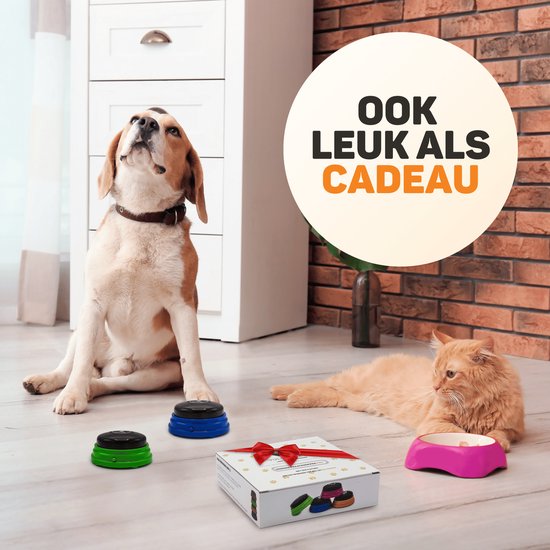 Vulpes Goods® Pets - PRO Praatknop voor Honden - Dogbuttons - Laat uw Huisdier spreken - Hondenspeelgoed - Honden training - Incl. Trainingsstickers