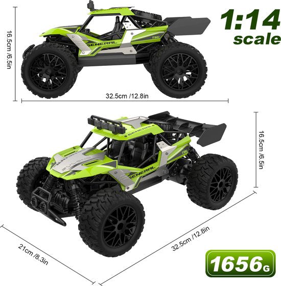 Fuegobird RC Auto - RC Voertuig - hoge snelheid speelgoedauto - off-road speelgoedauto - groente