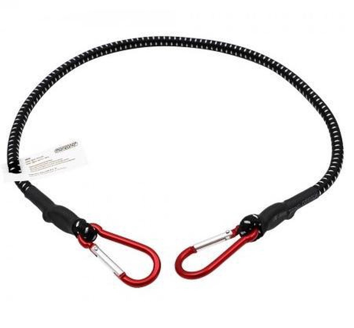 2 x Rubberen Bagagespin met karabijnhaak 100cm x 10 mm Ø