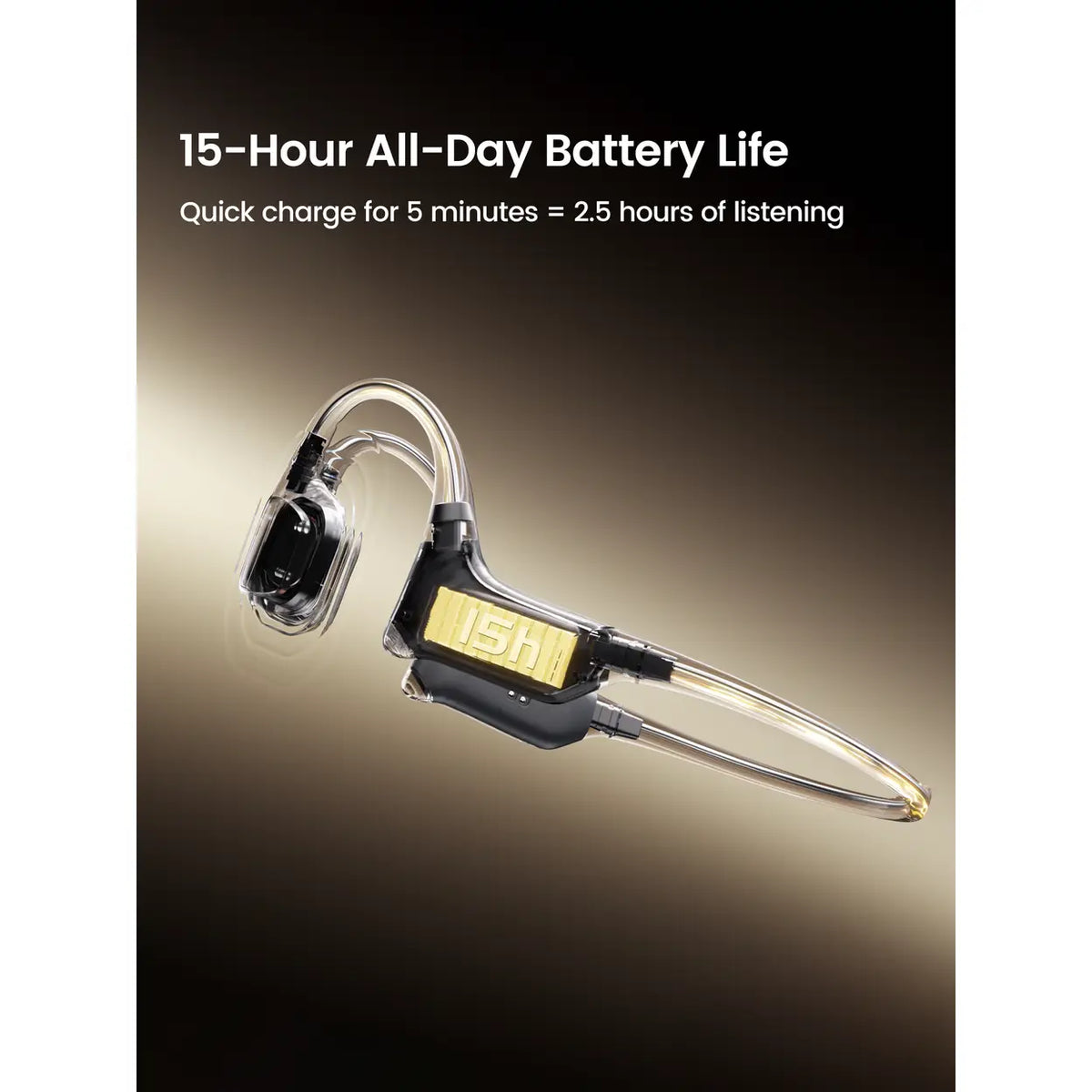 Mojawa Purra Run Open-Ear Sporthoofdtelefoon - Bluetooth - IP67 - Zwart