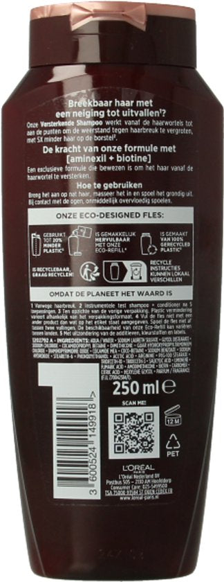 L'Oréal Paris Elvive Full Resist Shampoo - Versterkende Shampoo Voor Breekbaar Haar - Met Aminexil + Biotine - 250ML