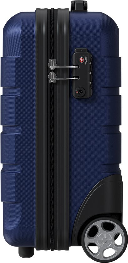 TRVLMORE Handbagagekoffer - 40x30x20 cm - Underseater - 24L - TSA-slot - 2 Wielen - Donkerblauw