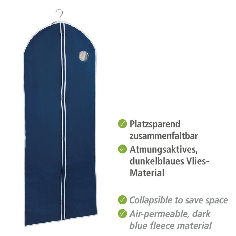 WENKO Air Kledinghoes Donkerblauw - Gerecycled Ademend Vlies - Met Rits en Kijkvenster