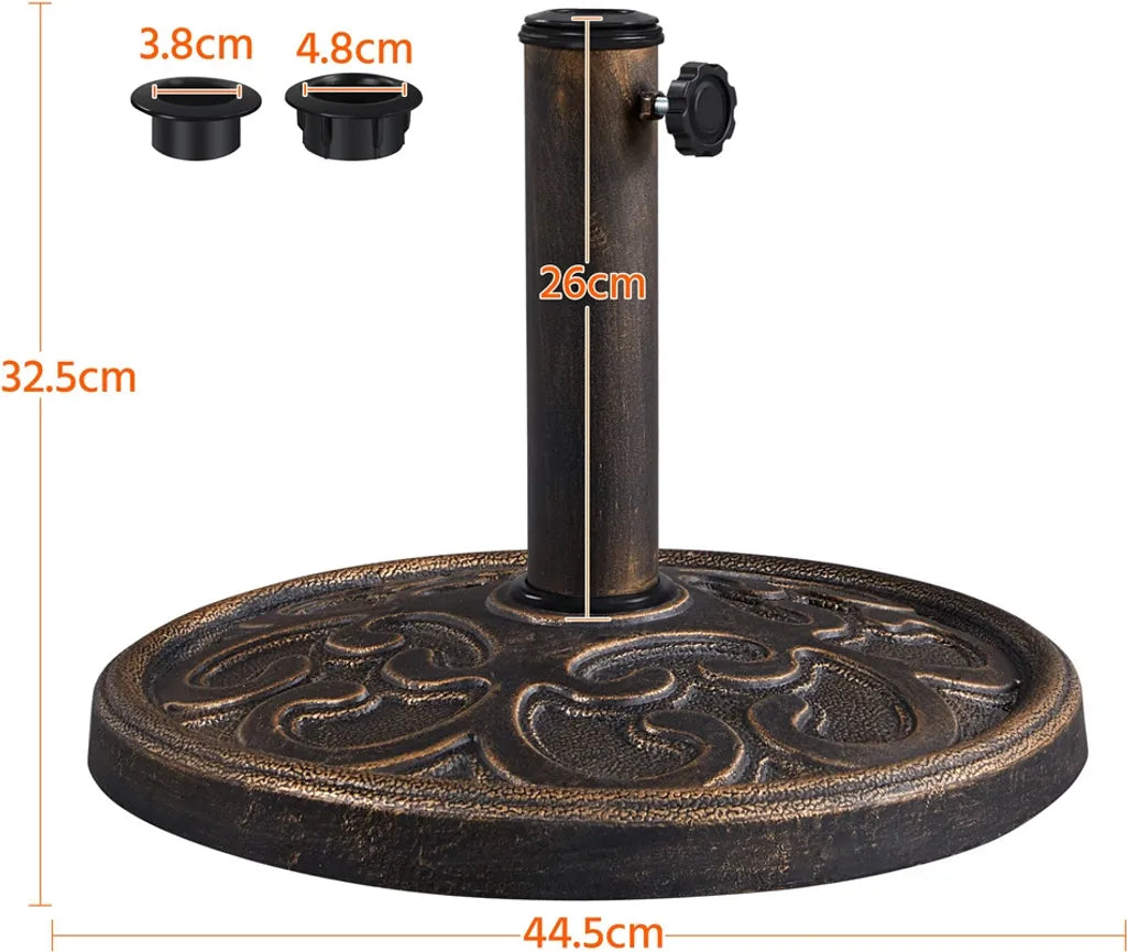 Yaheetech Parasolvoet 10 kg, Rond, Brons