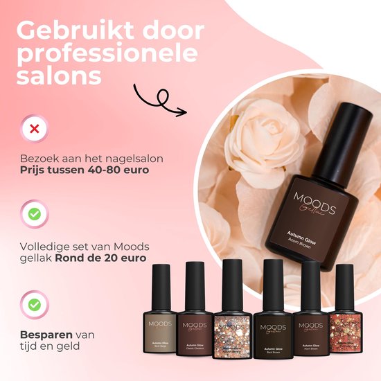 Moods Gellac 6-delige Set - Gellak Starterspakket - Gel Nagellak - 8ML - Autumn Glow - Gellac - Nagels - Chique Kleuren