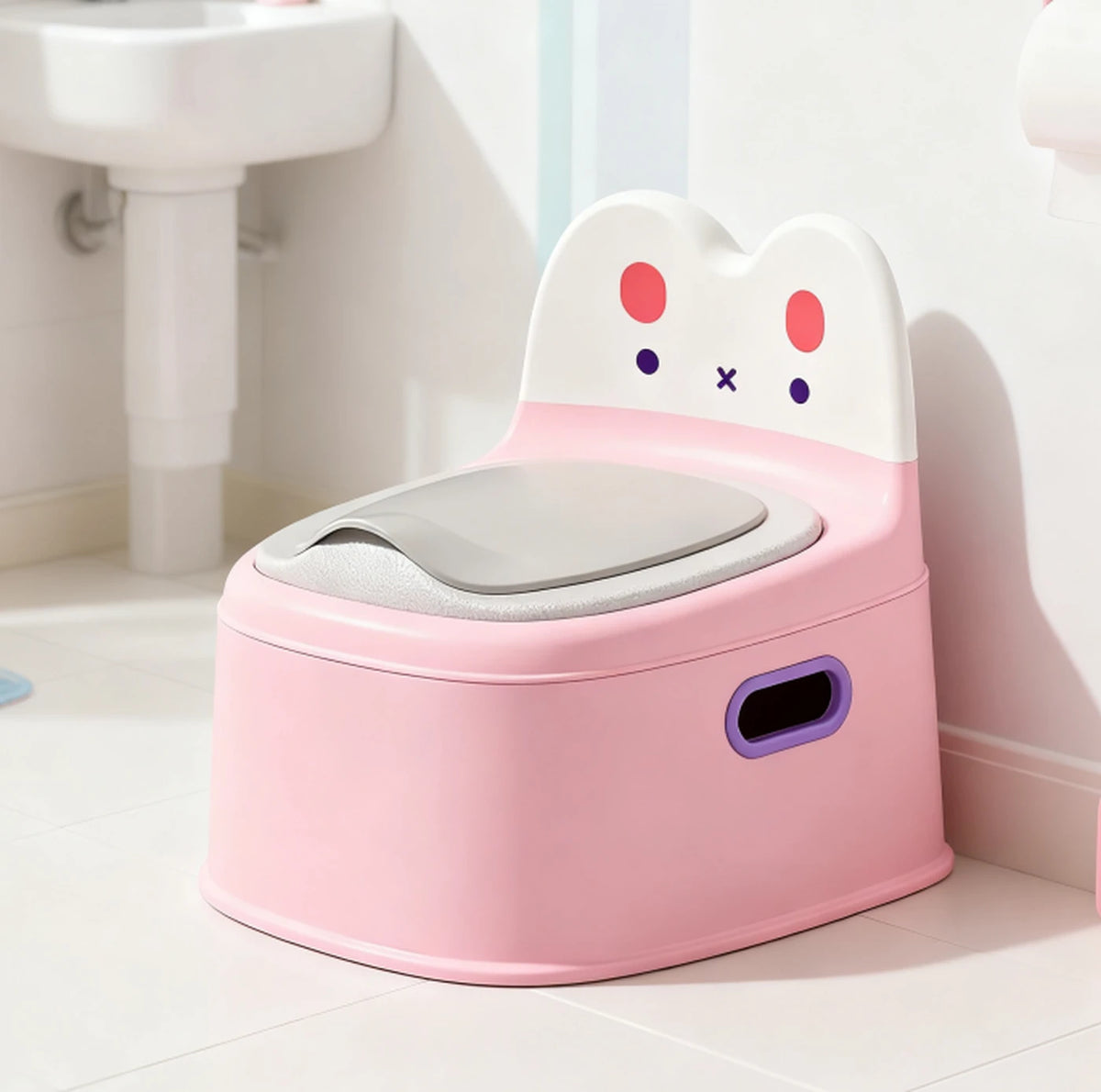 Baby Toilettrainer WC-Verkleiner Konijn - PVC - Roze
