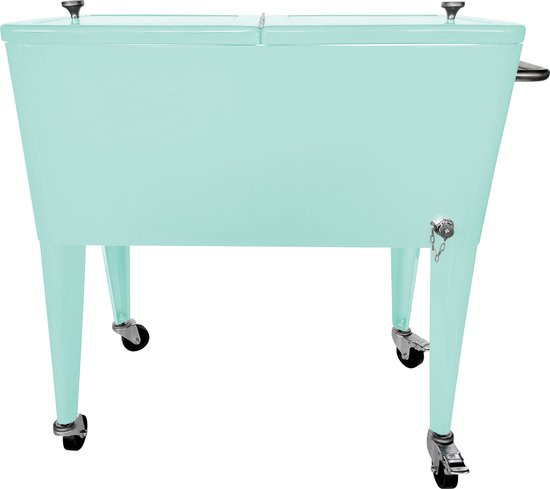 AXI Retro Cooler Mint - Koeler met wielen - 76L inhoud - Koelbox met aftapkraan