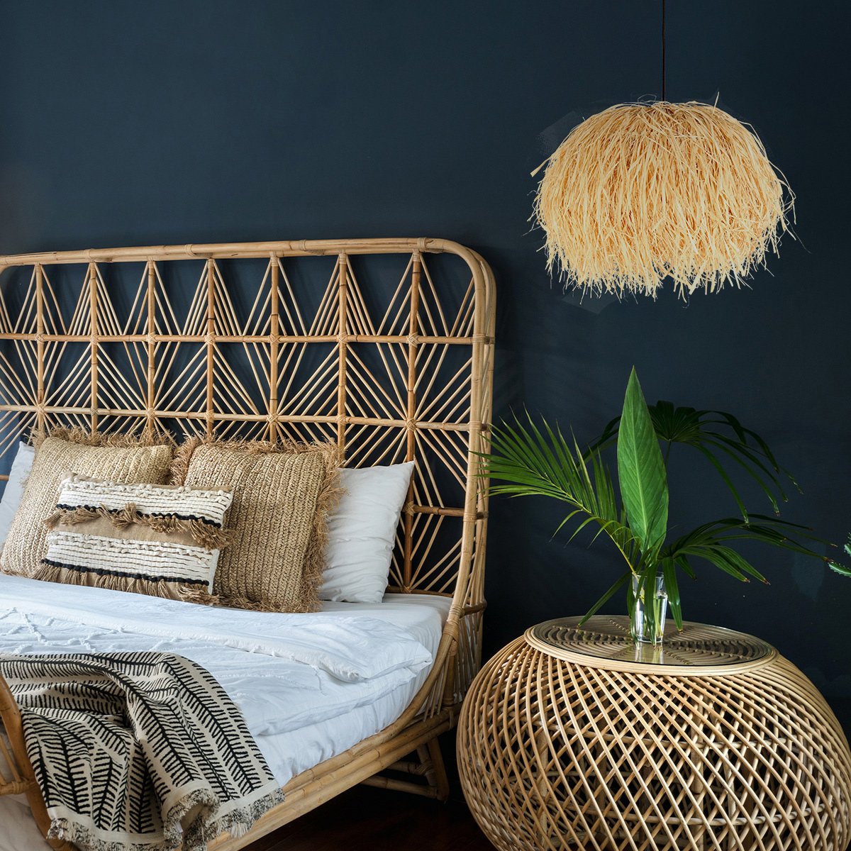 Anne Lighting - hanglamp - Grass - naturel - gras - Ø 53cm - E27 - 3819BE