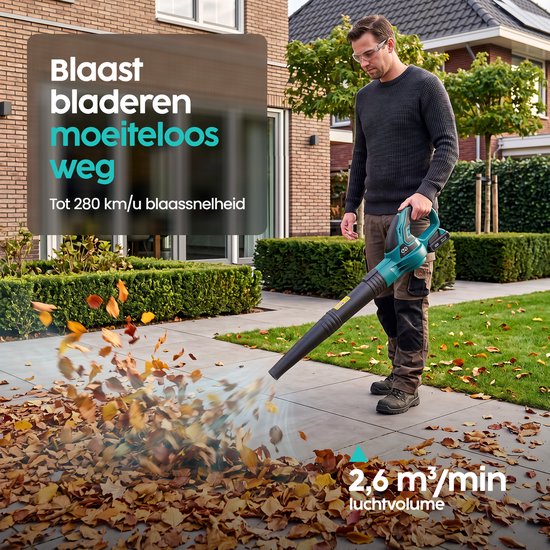 Infinity Goods Accu Bladblazer 20V - Blazer - 280 km/u Luchtsnelheid - Incl. Accu - Extra Krachtig